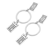 CLISPEED Portachiavi Calcolatrice 2 Pezzi Regalo di Laurea per Commercialista Ciondolo Accessorio Contabile Elegante per Professionisti Finanziari e Consulenti, come Regalo di Compleanno