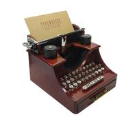 CLISPEED Portagioie Retro Macchina da Scrivere con Carillon Manuale Scatola Musicale Desktop con Suono Chiaro Contenitore Decorativo e Regalo Elegante