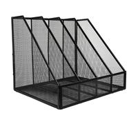 CLISPEED Portariviste e Portadocumenti Scrivania in Metallo Nero Con Scomparti Organizer Da Tavolo Per Ufficio Porta Cancelleria e Magazine Supporto Verticale Per Documenti e Libri