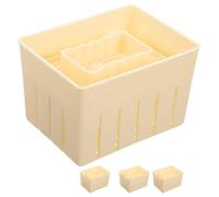 CLISPEED Pressa per Tofu in Plastica 4 Pezzi per Uso Domestico, Strumento Pratico per Formare Tofu e Formaggio, senza Sbavature Rapido Scarico Dell'acqua