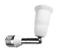 CLISPEED Prolunga Per Portalampada E27/e14/gu10 Adattatore Metallo e Pbt Base Estensibile e Snodabile Per Lampade Regolabile in Angolo, Per Uso Interno Ed Esterno