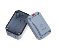 CLISPEED Pulsante, Campanello Esterno e a Indicatore in Luminoso con Rettangolare Interruttore Pressione Abs Automatici per Cantieri Portoni