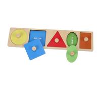 CLISPEED Puzzle Montessori in Legno Geometrico Giochi Educativi per Stimola Riconoscimento Forme e Coordinazione Manuale Gioco Didattico per Età Prescolare