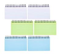 CLISPEED Quaderno a Spirale 6 Pezzi con Carta Rigata, Blocco Note Portatile per Appunti Ordinati, per Studenti Universitari e Professionisti in Ufficio