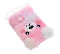 CLISPEED Quaderno Mini Kawaii con Copertina in Peluche e Chiusura Fibbia Taccuino Portatile per Ragazze Diario Morbido e Leggero per Uso Quotidiano Design Orso con Vestito Colorato