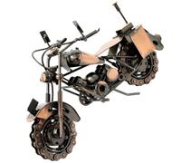 CLISPEED Riproduzione di Moto Vintage in Ferro Stile retrò Decorazione Artigianale per Camerette e Caffetterie Collezione e Arredo Originale Marrone