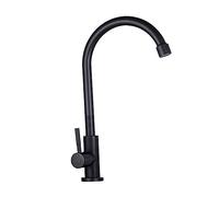 CLISPEED Rubinetto in Acciaio Inox Uscita Singola Girevole Resistente Allusura e Antigoccia Design Semplice e Superficie Liscia per Lavello e Bagno