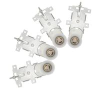 CLISPEED Rullo per Ante Scorrevoli Armadio 32 MM in Acciaio Inox Set 4 Pezzi Puleggia a Molla Silenziosa per Porte Armadio Mobili Cucina e Bagno Supporto Carico Pesante e Scorrimento