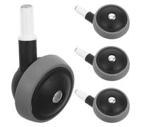 CLISPEED Ruote Girevoli Silenziose per Girello 4 Pezzi, Ricambio Resistente Stelo Inserimento Dritto, Ruote Anteriori Compatibili Passeggini e Carrelli a Mano per Uso Interno ed Esterno