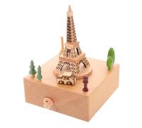 CLISPEED Scatola Carillon a Torre in Legno Adornare Giostra Musicale per Ragazze Ponte di Londra Carillon per Donne Souvenir di Londra Questo è Halloween Faggio