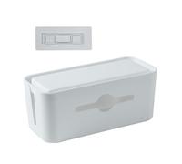 CLISPEED Scatola Portacavi Organizer in Abs Bianco per Gestione Cavi e Comodità di Ricarica per Ufficio e Soggiorno