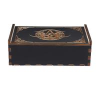 CLISPEED Scatola Tarocchi in Legno con Meccanismo Scorrevole Porta Carte Multifunzionale per Giochi da Tavolo Gioielli e Oggetti Design Elegante e Artigianale Contenitore Decorativo per