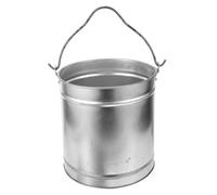 CLISPEED Secchio di Metallo per Cenere Manico, Contenitore per Carbone da Interno ed Esterno, Accessorio per Caminetti e Barbecue da Giardino, Resistente e Facile da Pulire, Design Moderno