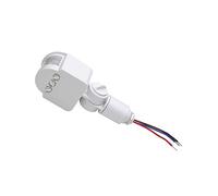 CLISPEED Sensore di Movimento a Infrarossi Pir 180° Luce LED Integrata, Rilevatore di Movimento Esterno ad Alta Sensibilità per Interruttore Automatico, Angolo Regolabile per Uso Interno