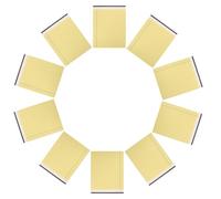 CLISPEED Set 10 Blocchi Note Legali Gialli 20,3x28 Cm 30 Pagine Fronte-retro, Blocco Appunti Piccoli per Ufficio, Diario e Lista, Carta 80 G/m² per Uso Scolastico e Aziendale