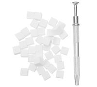 CLISPEED Set 100 Pezzi Spugne per Unghie Sfumate Bianche con Pinza Mini Applicatori in Spugna per Nail Art e Trucco Viso Custodia Portatile per Manicure e Fondotinta Strumenti per Nail