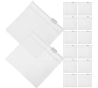 CLISPEED Set 12 Sacchetti Portapillole in Eva Opaco Zip, Borsa per Medicinali e Gioielli, Compatti per Organizzazione e Protezione Stabile in Viaggio e Casa, 8x8 Cm