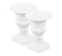 CLISPEED Set 2 Mini Vasi a Colonna Romana in Miniatura Fioriera da Bancone per Casa delle Bambole Decorazione di Piccoli Vasi di Fiori per Scene di Nozze e Collezionismo Artigianale