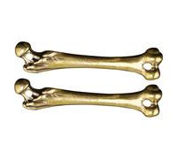 CLISPEED Set 2 Pezzi Ciondolo Portachiavi in Ottone a Forma di Osso, Leggero e Portatile, Decorazione Creativa per Ufficio e Auto, Mini Ornamento in Ottone