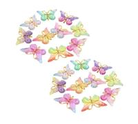 CLISPEED Set 20 Pezzi Decorazioni Farfalle in Resina Sfumata Ornamenti Fai da Te per Custodie per Telefono e Accessori Creativi Materiali Sicuri e Tatto Confortevole per Progetti