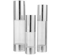 CLISPEED Set 3 Pezzi Bottiglie per Pompa da Viaggio 80ml 50ml 30ml in As e Pp Contenitori per Cosmetici Anti-inquinamento a Tenuta Stagna per Viaggi