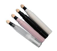 CLISPEED Set 4 Flaconi Ricaricabili per Blush Liquido 5ml, Tubetti Vuoti Trasparenti Applicatore Roll-on, Contenitori Cosmetici Portatili per Trucco Quotidiano e Fai-da-te