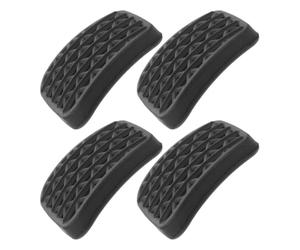 CLISPEED Set 4 Pezzi Copripedali Gomma Nera Antiscivolo e Facile da Pulire per Freno e Frizione, per Riparazione e Sostituzione Pedali Auto