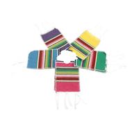 CLISPEED Set 5 Pezzi Mini Serapes in Cotone Copri Bottiglia Poncho alla Birra Colorato per Decorazioni Feste Cinco De Mayo e Accessori per Bottiglie di Birra e Soda