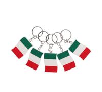 CLISPEED Set 5 Pezzi Portachiavi Italiani in Pvc e Lega Di Zinco Con Bandiera Italiana, Design Cartoon Per Bambini, Ciondoli Per Zaino Scolastico e Souvenir Stagionale