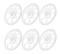 CLISPEED Set 6 Pezzi Goniometri Circolari in Plastica per Misurare Angoli Scala ad Alta Precisione, Strumenti Multiuso per Disegno e Lavoro Quotidiano