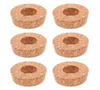 CLISPEED Set 6 Tappi in Sughero per Vaso Idroponico con Foro Centrale, Design Moderno e Salvaspazio, Adatti per Vasi in Vetro e Coltivazione su Mensole