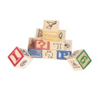 CLISPEED Set 8 Blocchi Legno Con Alfabeto e Per Pappagalli Giocattolo Educativo Spesso e Colorato Per Stimolare L'immaginazione Capacità Cognitive Degli Uccelli Domestici