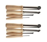 CLISPEED Set 8 Pezzi Fustelle per Argilla Polimerica e Ceramica Perforatrici Circolari Manico in Legno Strumenti per Scolpire e Modellare Cerchi per Sculture Artigianali e Lavori