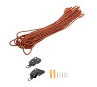 CLISPEED Set Completo di Accessori per Tende in Bamboo Carrucole e Corde per Alzare Tende Compatibile e Design Vintage Naturale Colore Casuale