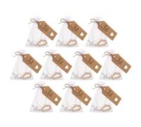 CLISPEED Set da 10 Rosari in Legno Croce Intagliata a Mano, Bomboniere per Battesimo Sacchetto in Organza, per Ragazze, Rosari Cattolici per Cresima e Prime Comunioni