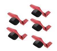 CLISPEED Set da 5 Protezioni per Canne da Pesca con Manicotti Elasticizzati e Cinghie di Fissaggio Rosse Fodere Morbide e Resistenti per Punte e Corpo Accessori per Protezione e