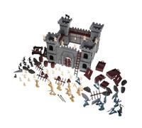 CLISPEED Set Da Gioco Pirata 310 Pezzi Giocattoli Pirata e Castello Medievale Fai Da Te Per Ragazzo Ragazza, Baule Dei Pirati Portatile Per Gioco Di Ruolo Avventura Indoor e Outdoor