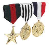 CLISPEED Set Medaglie Decorative in Plastica per Premi Marina Militare Accessori Carnevale e Cosplay Medaglie Halloween per Feste in Maschera Simbolo Eroico Resistente e Originale