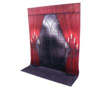 CLISPEED Sfondo Fotografico Halloween 150X210 CM Effetto 3D Realistico per Decorazioni Murali Feste a Tema e Servizi Fotografici di Halloween