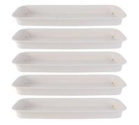 CLISPEED Sottovasi Rettangolari Riutilizzabili Set 5 Pezzi in Plastica Beige Che Prevengono Fuoriuscite di Terra per Vasi da Piante da Giardino