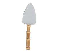 CLISPEED Spatola per Torte in Acciaio Inossidabile con in Bambù Antiscivolo Paletta Seghettata per Taglio e Trasferimento di Torte Pizza e Steak Strumento Ergonomico e Resistente