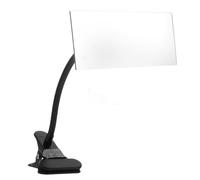 CLISPEED Specchio Retrovisore da Scrivania Clip Regolabile, Specchio Convesso HD per Monitor Computer, Sicurezza Personale in Cubicolo Ufficio, Nero, Supporto Stabile