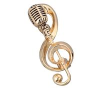CLISPEED Spilla da Colletto a Forma di Nota Musicale e Microfono, Accessorio Elegante per Insegnanti e Appassionate di Musica, per Matrimoni e Balli, Design Pratico e Leggero