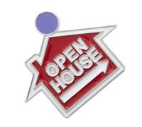 CLISPEED Spilla Distintivo Agente Immobiliare Ciondolo Casa, Spilla Decorativa alla Moda Resistente All’Usura per Abbigliamento, Cappelli e Borse, Accessorio Unico per Outfit Quotidiano