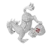 CLISPEED Spilla Rotonda Iniziale in Strass e Animale dello Zodiaco Spilla Vintage per Mantello e Spalle Decorazione Cavallo in Strass per Vestiti e Sciarpa