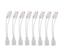 CLISPEED Splitter per Videocamere Connettore Dc 12v in Rame, Leggero e Compatto, Kit da 8 Pezzi per Alimentazione Router