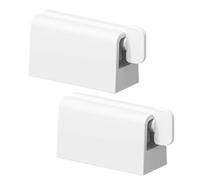 CLISPEED Spremi Dentifricio da Parete senza Fori 2 Pezzi in Abs e Silicone, Risparmio Spazio e Smontabile, per Tubetti in Bagno
