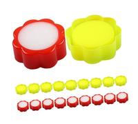 CLISPEED Spugna per Dito Umido a Forma di Fiore 24 Pezzi, Alta Assorbenza in Plastica Compatta, Accessorio Ergonomico per Contare Denaro e Documenti in Ufficio
