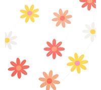 CLISPEED Striscione Decorativo per Feste 3 Pezzi a Forma di Margherita Festone per Compleanni Hippie Anni 70 Decorazioni Boho in Carta Resistente per Allestimenti Party