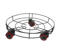 CLISPEED Supporto Fioriera in Acciaio Nero con Ruote Carrello Mobile per Piante da Interno Sottovaso Antigoccia per Vasi Pesanti e Ombrelli Design Europeo Elegante per Casa